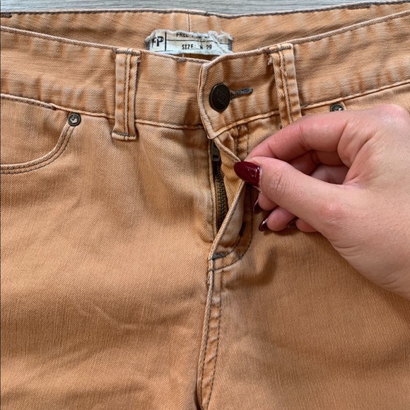 Free People Orange Skinny Leg Jeans - Picture 7 of 12